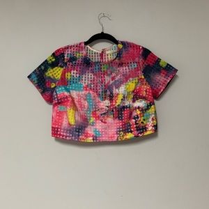 Multi colored cropped top